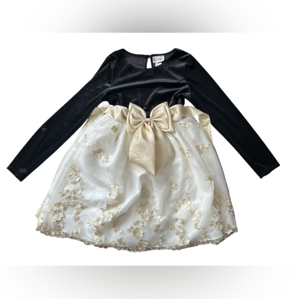 Rare Editions Big Girls Embroidered Velvet Social Dress